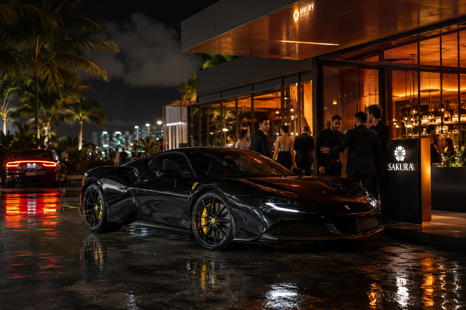 Rolls Royce at a luxury Miami condominium